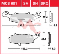 Přední brzdové destičky pravé Kawasaki ER-6 650 F EX650C, rv. 09-11