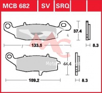 Přední brzdové destičky levé Kawasaki KLE 650 Versys ABS LE650C, rv. 10-14