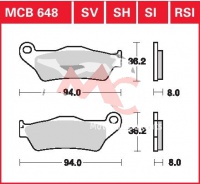 Zadní brzdové destičky KTM LC8 990 Supermoto R, ABS, rv. 10-