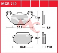 Přední brzdové destičky  Kymco DJ 125 S, rv. 12-