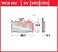 Přední brzdové destičky  Suzuki GSR 600 A ABS WVB9, rv. 07-10