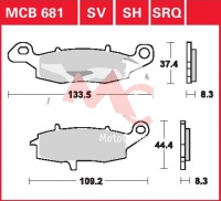 Přední brzdové destičky pravé Suzuki SV 650 S WVBY, rv. 03-10