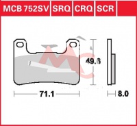 Přední brzdové destičky  Suzuki GSXR 750 WVCW, rv. 08-10