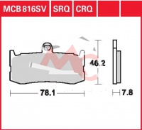 Přední brzdové destičky  Triumph 675 Daytona H67, rv. 12