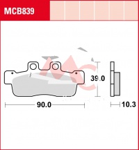 Přední brzdové destičky  Yamaha NXC 125 X Cygnus SE41, rv. 10-