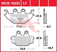 Zadní brzdové destičky Yamaha YZF-R 125 RE06, rv. 08-13