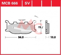 Přední brzdové destičky  Yamaha SR 400 RH05, rv. 14-