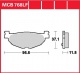 Zadní brzdové destičky Yamaha XP 500 Tmax SJ06, rv. 08-12