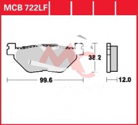 Zadní brzdové destičky Yamaha XP 530 Tmax Black Max SJ09, rv. 12-