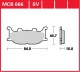 Přední brzdové destičky  Yamaha XJ6 600 F Diversion RJ19, rv. 09-12