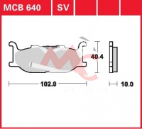 Přední brzdové destičky  Yamaha XV 950 R ABS VN03, rv. 13-