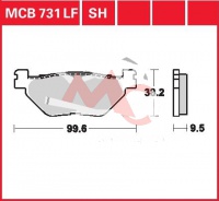 Zadní brzdové destičky Yamaha XV 950 R ABS VN03, rv. 13-