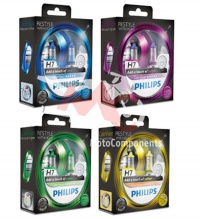 H7 Philips ColorVision Fialové, modré, zelené, žluté žárovky 12V, 55W, 2 ks