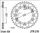 Rozeta HONDA XR 250 RL,RM,RN,RP,RR,RS (Austrálie), rv. 90-95