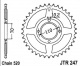 Rozeta HONDA CM 250 TB Custom, rv. 82-84