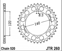 Rozeta HONDA XL 250 RE,RF,RH,RG, rv. 84-87