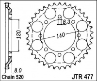 Rozeta KAWASAKI KLR 600 (KL600A1,B1-B4), rv. 84-90