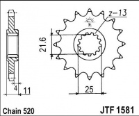 Kolečko YAMAHA FZ6 Fazer S2 ABS (řetěz 520), rv. 07-09