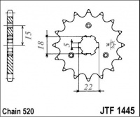 Kolečko KAWASAKI KX 125 L2-L3, rv. 00-01