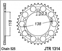 Rozeta HONDA CBR 400 RR L-L2 Gull-Arm