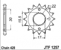 Kolečko HONDA CR 85 R (řetěz 428), rv. 05-07