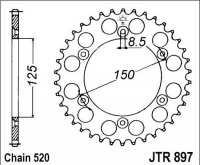 Rozeta KTM 620 LC4 Enduro, rv. 95-96