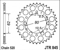 Rozeta YAMAHA TT 250 G,H,J, rv. 80-82