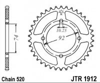 Rozeta YAMAHA YTM 200 K,L,N (Tri Moto), rv. 83-85