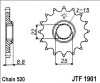 Kolečko KTM 250 MX, rv. 90-95