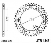 Rozeta YAMAHA FZR 400 R EXUP MK1,MK2 (Japonsko), rv. 88-89