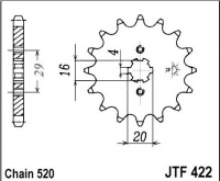 Kolečko YAMAHA IT 175 G,H,J, rv. 80-82