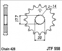 Kolečko YAMAHA DT 125 X, rv. 05-06