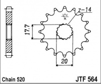 Kolečko YAMAHA DT 200 R-W,D,E,F,G, rv. 89-95