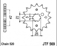 Kolečko YAMAHA TY 250/300 R (Monoshock), rv. 84-90