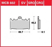 Přední brzdové destičky Kawasaki ZZR 1200 (ZXT20C), rv. 02-05