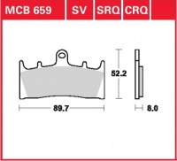 Přední brzdové destičky Suzuki GSXR 1100 W (GU75C), rv. 93-97