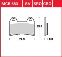 Přední brzdové destičky Ducati 748 SPS (748), rv. 97-00