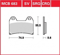 Přední brzdové destičky Ducati 620 Sport (V5), rv. od 03