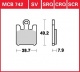 Přední brzdové destičky Derbi 659 Mulhacen, rv. 2005