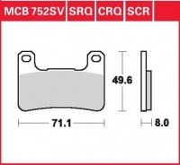 Přední brzdové destičky Suzuki GSXR 600 (WVCE), rv. 06-07