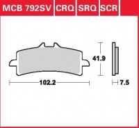 Přední brzdové destičky Ducati 990 Desmosedici RR, rv. od 08