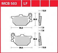 Zadní brzdové destičky Yamaha RD 400 (1A3), rv. 78-79