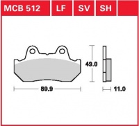 Zadní brzdové destičky Honda GL 1500 SE (SC22), rv. 91-00