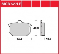 Zadní brzdové destičky Harley Davidson FLTC 1340 Tour Glide Class, rv. 85-86