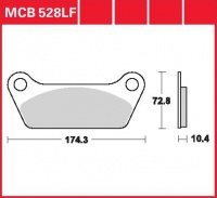 Zadní brzdové destičky Harley Davidson FLT 1340 80 Classic, rv. 1981