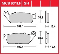 Zadní brzdové destičky Honda SWT 400 , C-ABS, rv. od 09