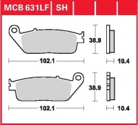 Zadní brzdové destičky Honda CBR 1000 F (SC24), rv. 90-92