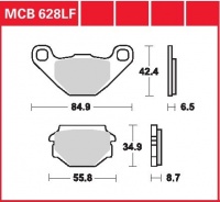 Zadní brzdové destičky Aprilia RX 125, rv. 92-96