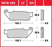 Zadní brzdové destičky Honda VFR 750 F (RC24), rv. 88-89