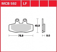 Zadní brzdové destičky KTM LC4 600 Enduro, rv. 88-91